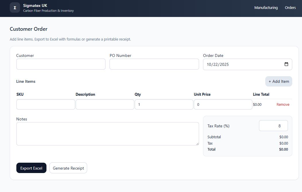 WPF Orders & Sage integration screenshot